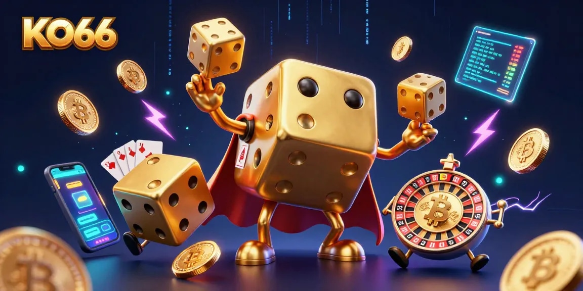 Engage with KO66’s thrilling gaming experience through vibrant golden dice and unique elements