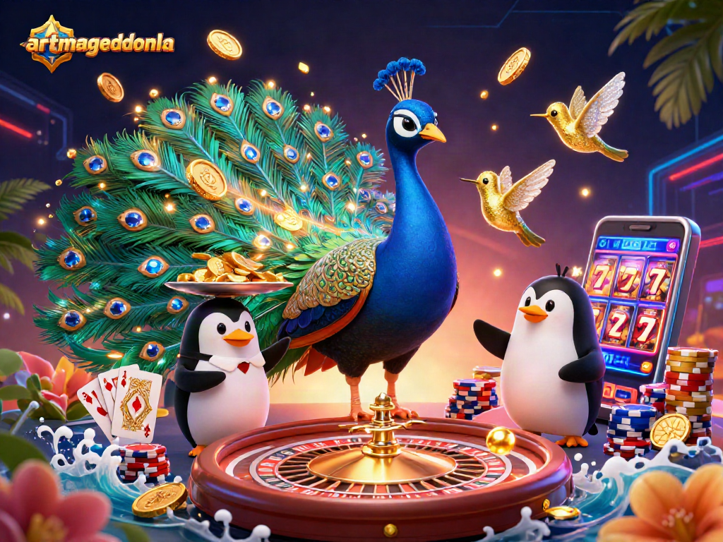 Experience the thrilling atmosphere of artmageddonla with vibrant casino elements and engaging characters.