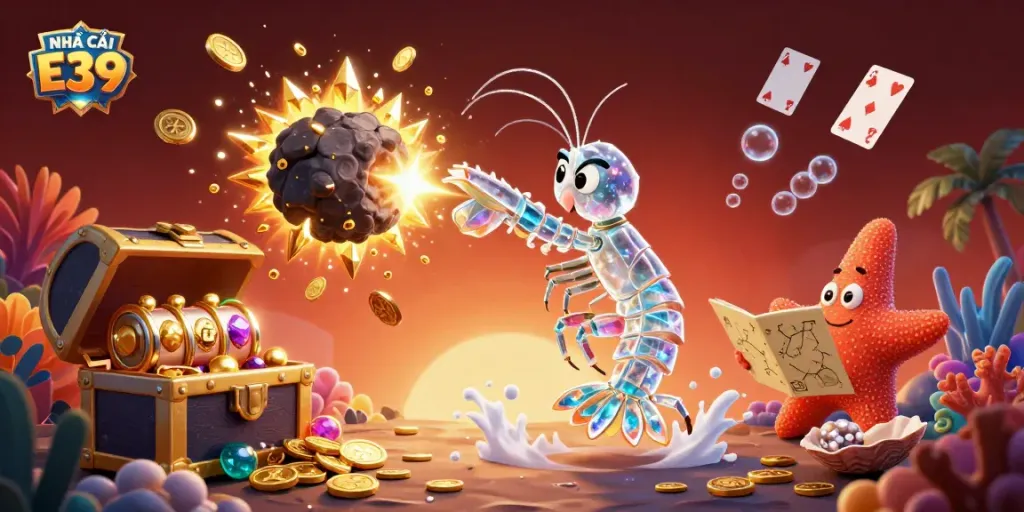 Engage in thrilling slots at NHÀ CÁI E39 where playful sea creatures explore underwater treasures.