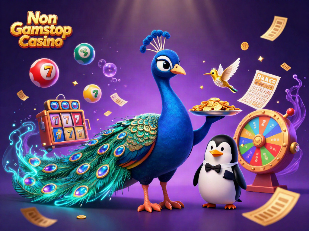 Experience the thrill of winning at a Non Gamstop Casino with colorful slots, vibrant characters, and dynamic gaming elements.