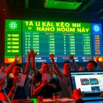 Tỷ lệ kèo nhà cái hôm nay displayed on a vibrant sports betting scoreboard, enhancing excitement.