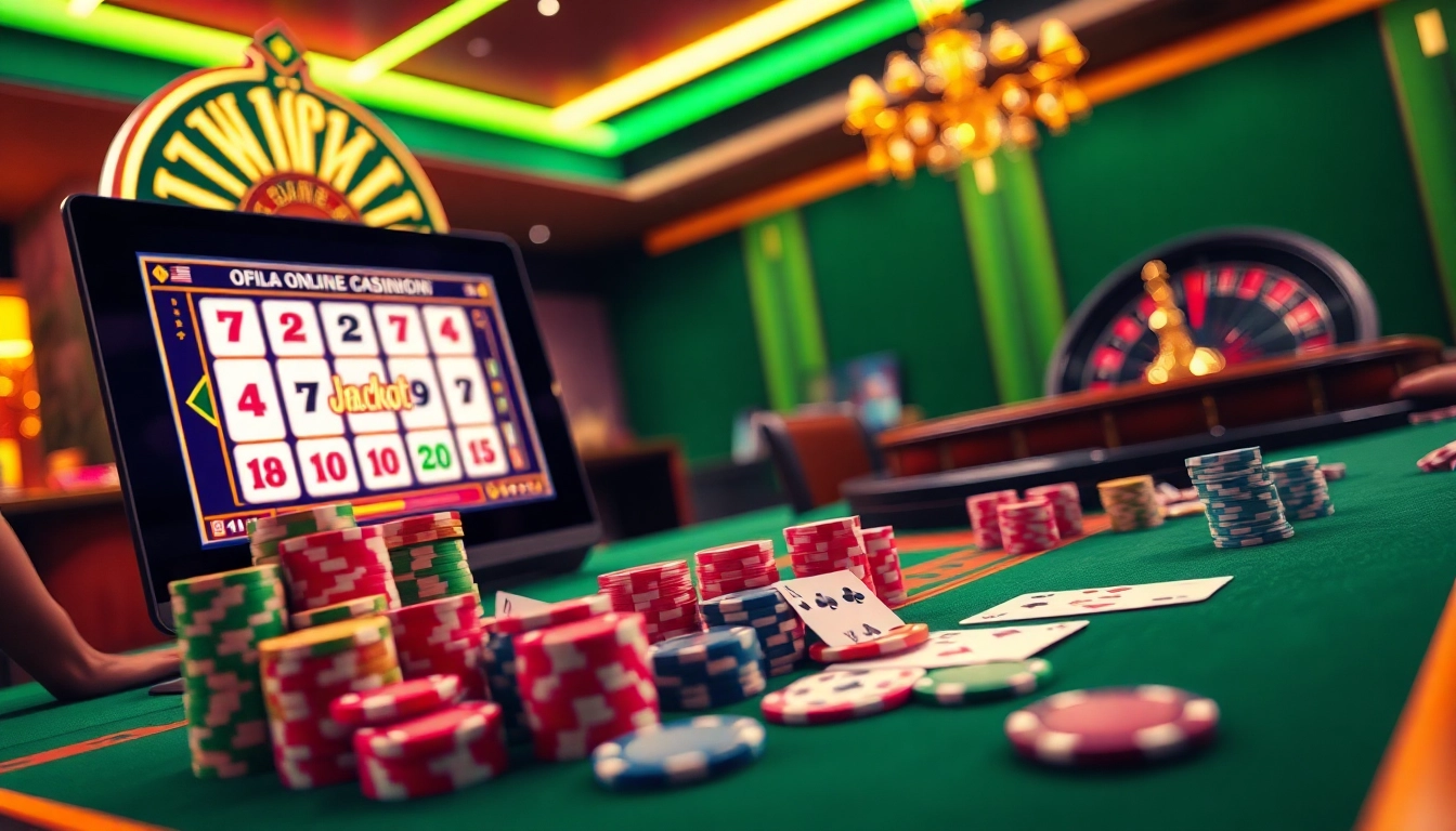 Experience thrilling game bài đổi thưởng online with vibrant poker chips and winning hands at a lively casino table.
