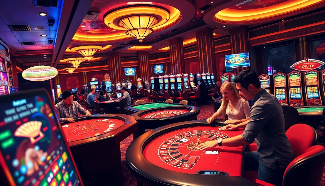 Engage with the excitement of Nhà cái uy tín nhất as players gamble at dynamic tables adorned with vibrant poker chips and cards.