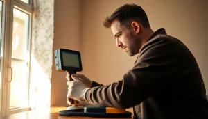 Expert technician performing leak detection Cornwall in a residential setting.