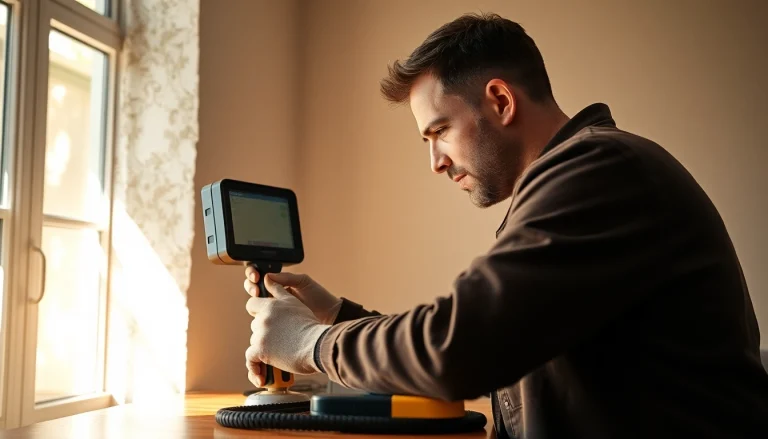 Expert technician performing leak detection Cornwall in a residential setting.