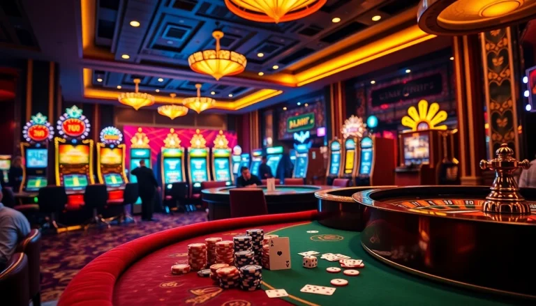 Experience excitement at the casino with link 98win, featuring vibrant tables and thrilling gaming elements.