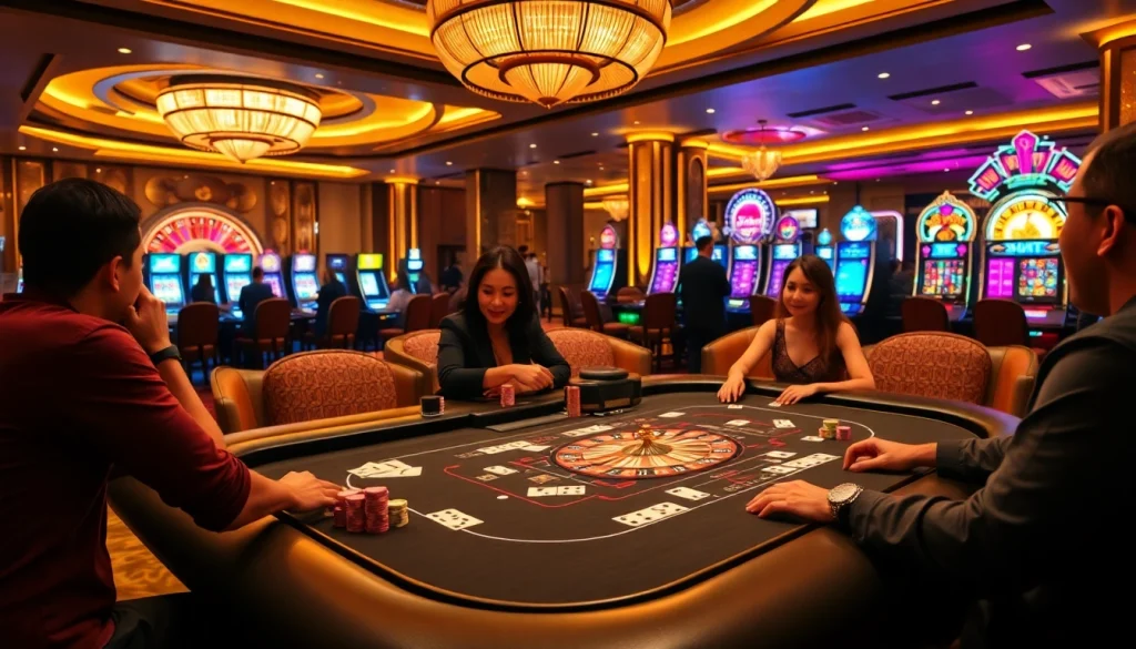 Experience the thrill of i9bet with vibrant casino tables and exciting gaming action.