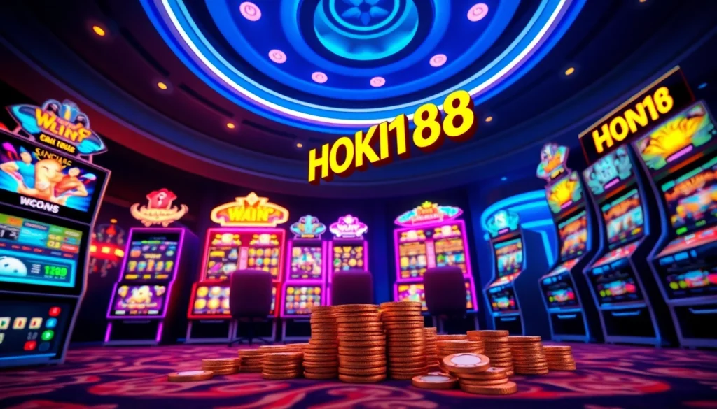 Experience the thrill of HOKI138 with vibrant slot machines and casino elements