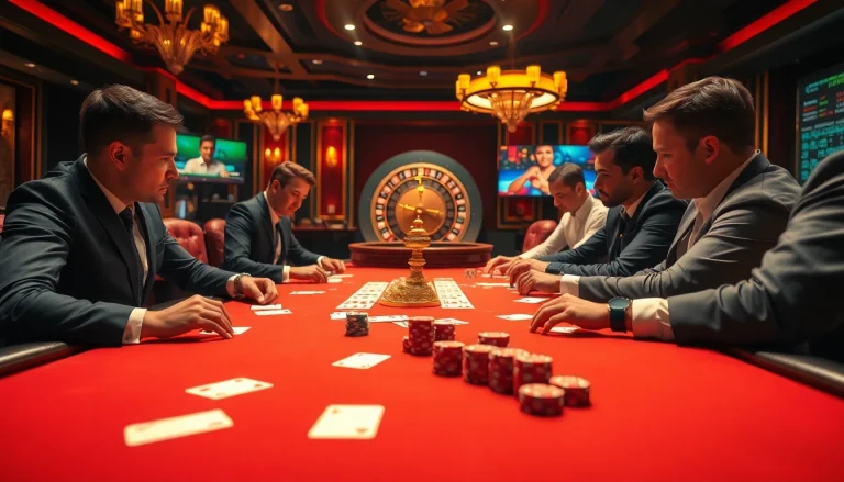 Players strategizing at a poker table, showcasing excitement at https://fabet.free/ for top online gambling experiences.