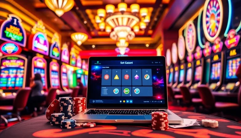 Experience the thrill of Slot Gacor Hari ini with vibrant slot machines and exciting gambling action.