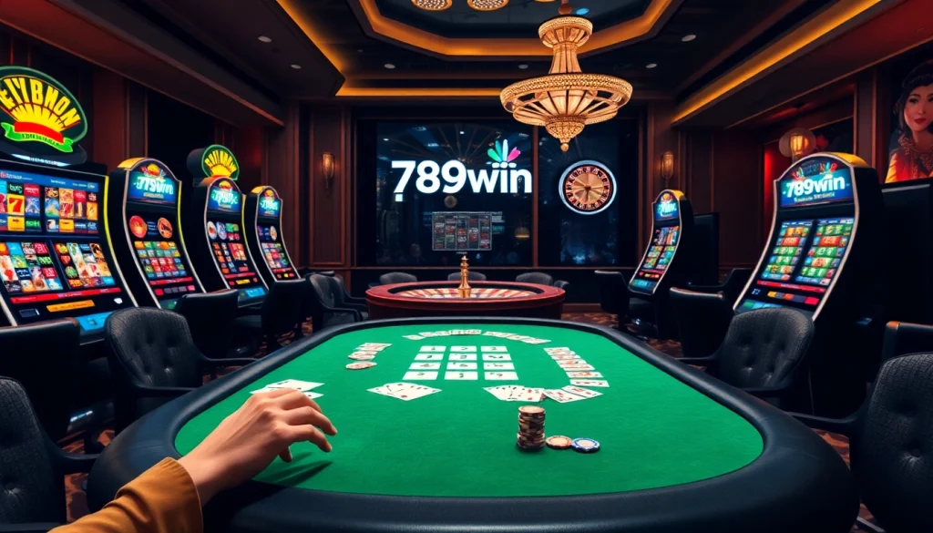 Experience 789win online casino play with vibrant slot machines and exciting poker tables.