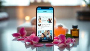 Interactive Hela Ads app displayed on mobile, showcasing personal and spa services.