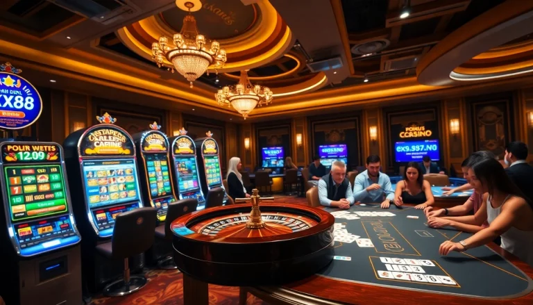 Players enjoying a thrilling gaming experience at a casino with reference to https://xx88.nl/.