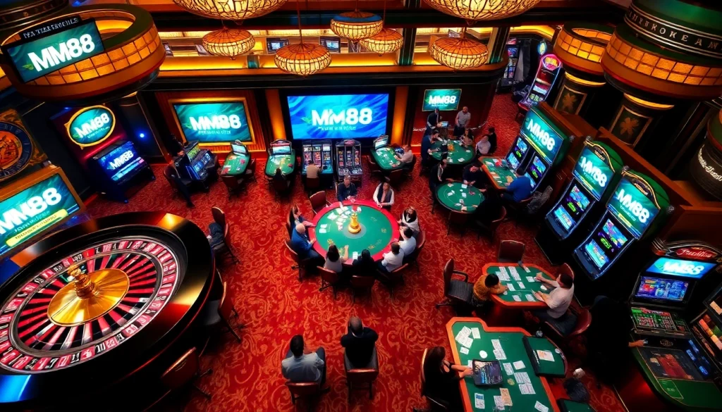 Experience excitement at MM88.forex with players enjoying the elegance of high-stakes gambling.