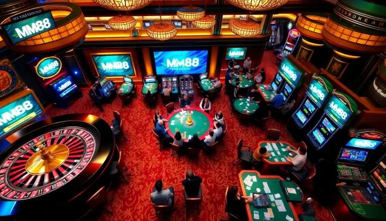 Experience excitement at MM88.forex with players enjoying the elegance of high-stakes gambling.