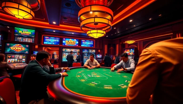 Experience the thrilling atmosphere of gaming at rikvip368.com with an action-packed poker scene.