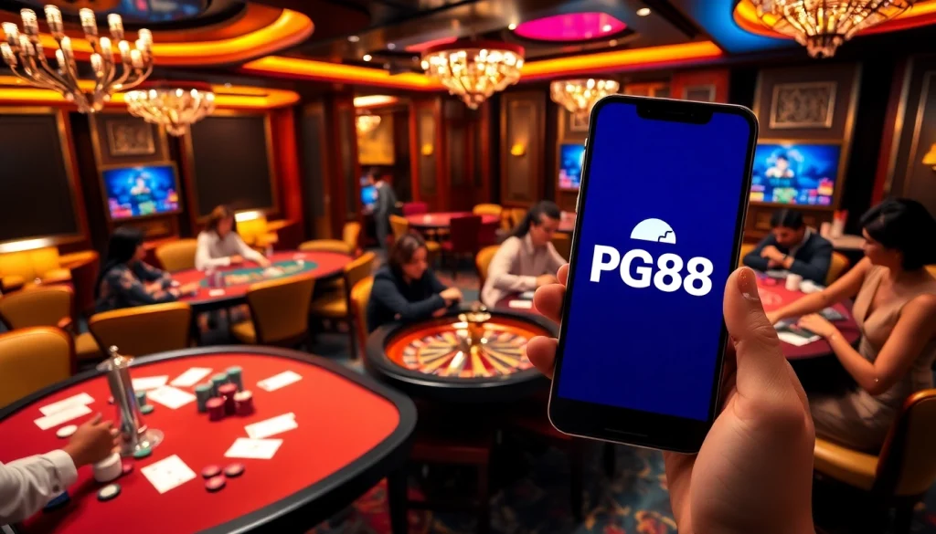 Experience top-notch gaming with Tải App PG88, featuring vibrant casino elements and thrilling gameplay.