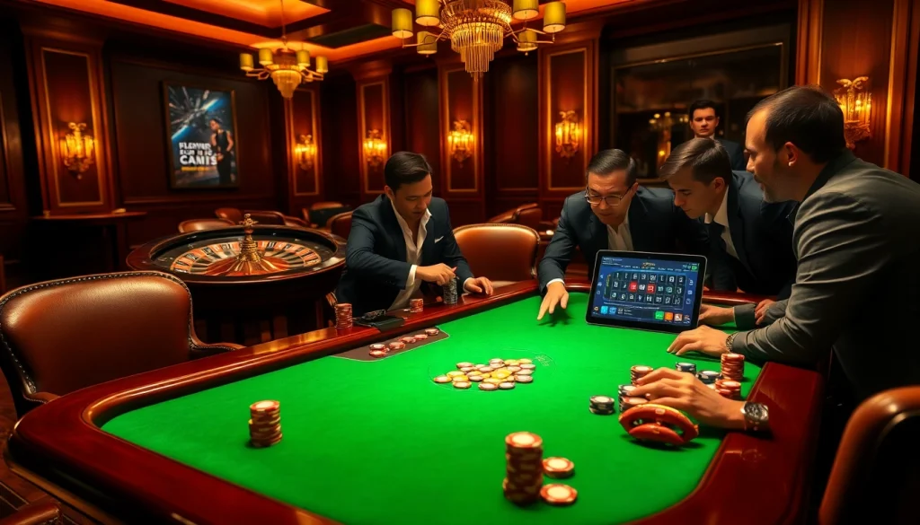 Your chance to win big at S8 Casino with a thrilling poker game atmosphere featuring active players and luxury details.