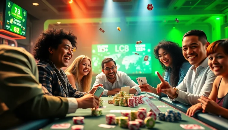 Exciting online gambling experience at luck8win.live showcasing diverse players enjoying casino games.