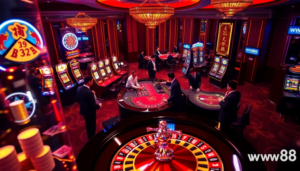 Experience thrilling gameplay at ww88 with professional dealers at elegant casino tables.