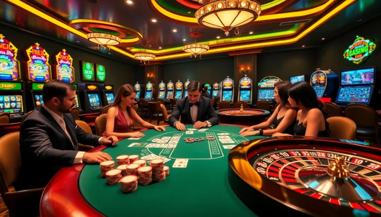 Experience thrilling gameplay at https://rr88ez.com/ with vibrant casino visuals showcasing high-stakes poker tables.