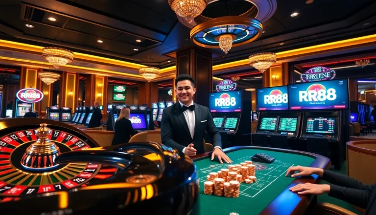 Experience the thrill of RR88 casino games featuring vibrant slots and professional dealers.