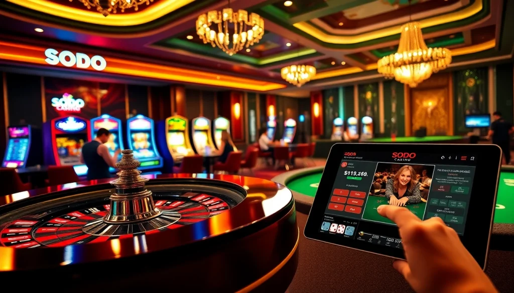 Experience the thrill of betting at SODO Casino with vibrant slot machines and exciting games.