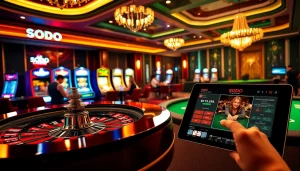 Experience the thrill of betting at SODO Casino with vibrant slot machines and exciting games.