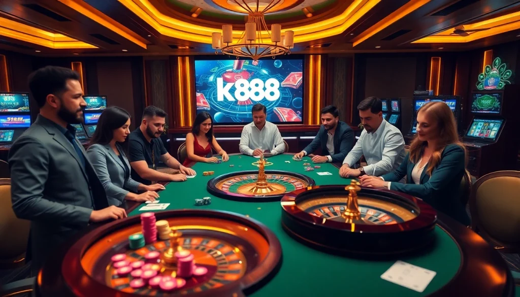 Engaging poker players enjoy the excitement of kp88 com’s online casino experience.