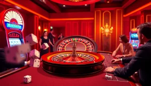 Experience thrilling gameplay at thabet77.org with a luxurious casino atmosphere featuring roulette and blackjack.