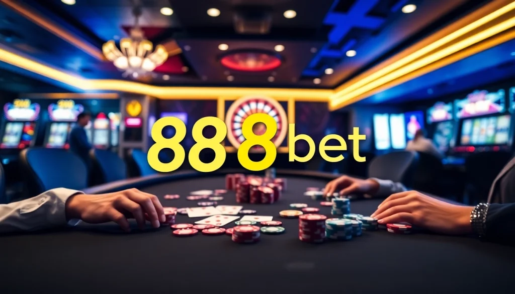 Place bets on 88i bet as players enjoy luxurious casino experiences with poker chips and cards.