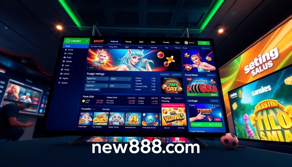 Exciting online betting experience with new88go.com showcasing sports, casino games, and bonuses.