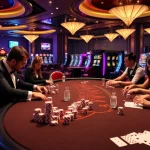 AU88 casino players enjoying exciting poker action at a luxurious gaming table.