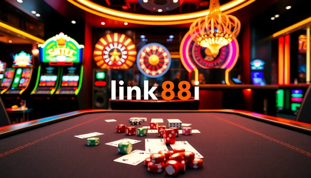 Play exciting games at link 88i with vibrant slot machines and casino tables.