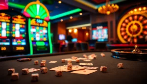 Gamble strategically at a luxurious casino poker table with S8 elements, showcasing excitement and professionalism.