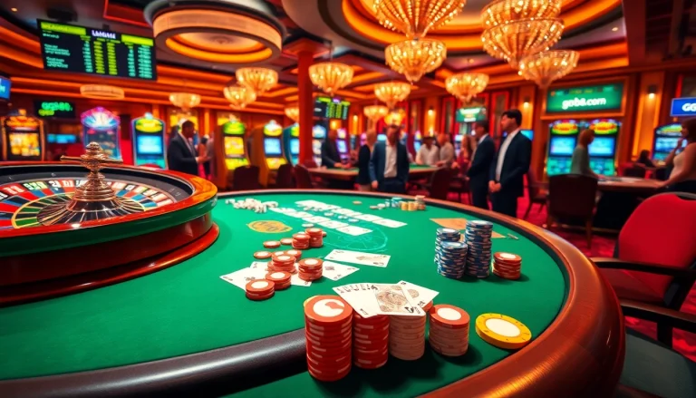 Experience thrilling games at gg88com with glamorous casino elements like roulette and poker.