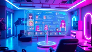 Interactive NSFW character AI chat interface showcasing customizable digital characters for users.