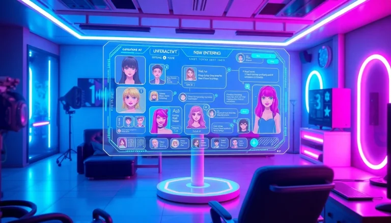 Interactive NSFW character AI chat interface showcasing customizable digital characters for users.