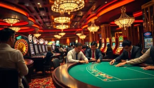 Experience thrilling gameplay with gamebaidoithuong.trading at a luxurious casino setting.