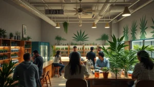 Association cannabis shop Madrid featuring a welcoming interior and vibrant community atmosphere.
