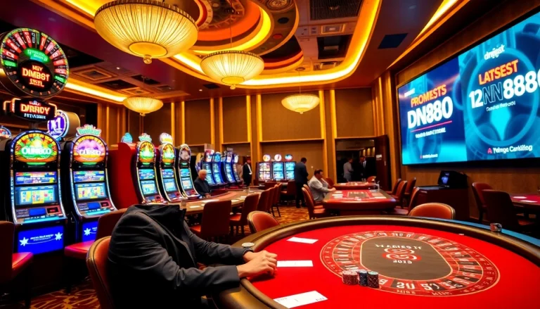 Exciting casino scene featuring vibrant games and dn88 đăng nhập promotions for an engaging gambling experience.