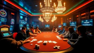 Observe thrilling poker action at the casino with hello88k.blog, featuring vibrant slots and high-stakes poker tables.