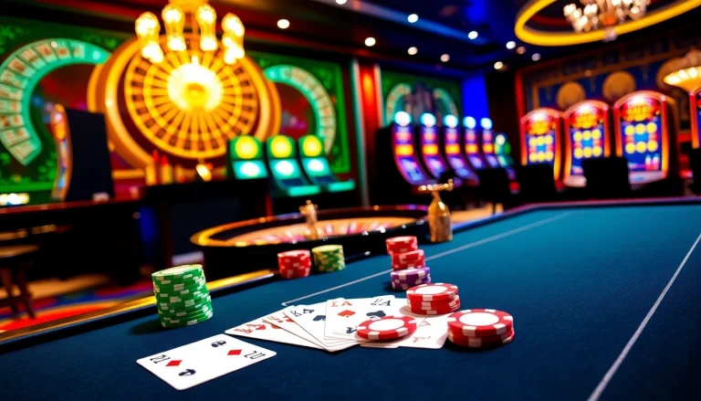 Experience the excitement of gambling with ww88 at a vibrant casino table setting.