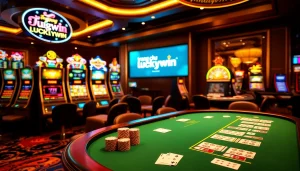 Engage in thrilling gameplay at trang chu luckywin, with vibrant slots and elegant casino tables.