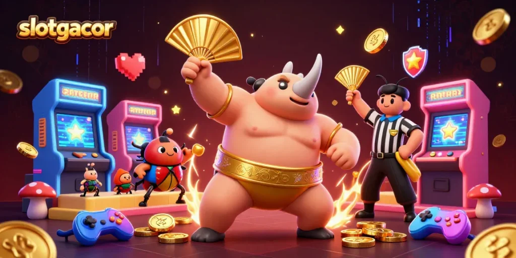 Experience the excitement of slotgacor with vibrant coins and colorful game elements!
